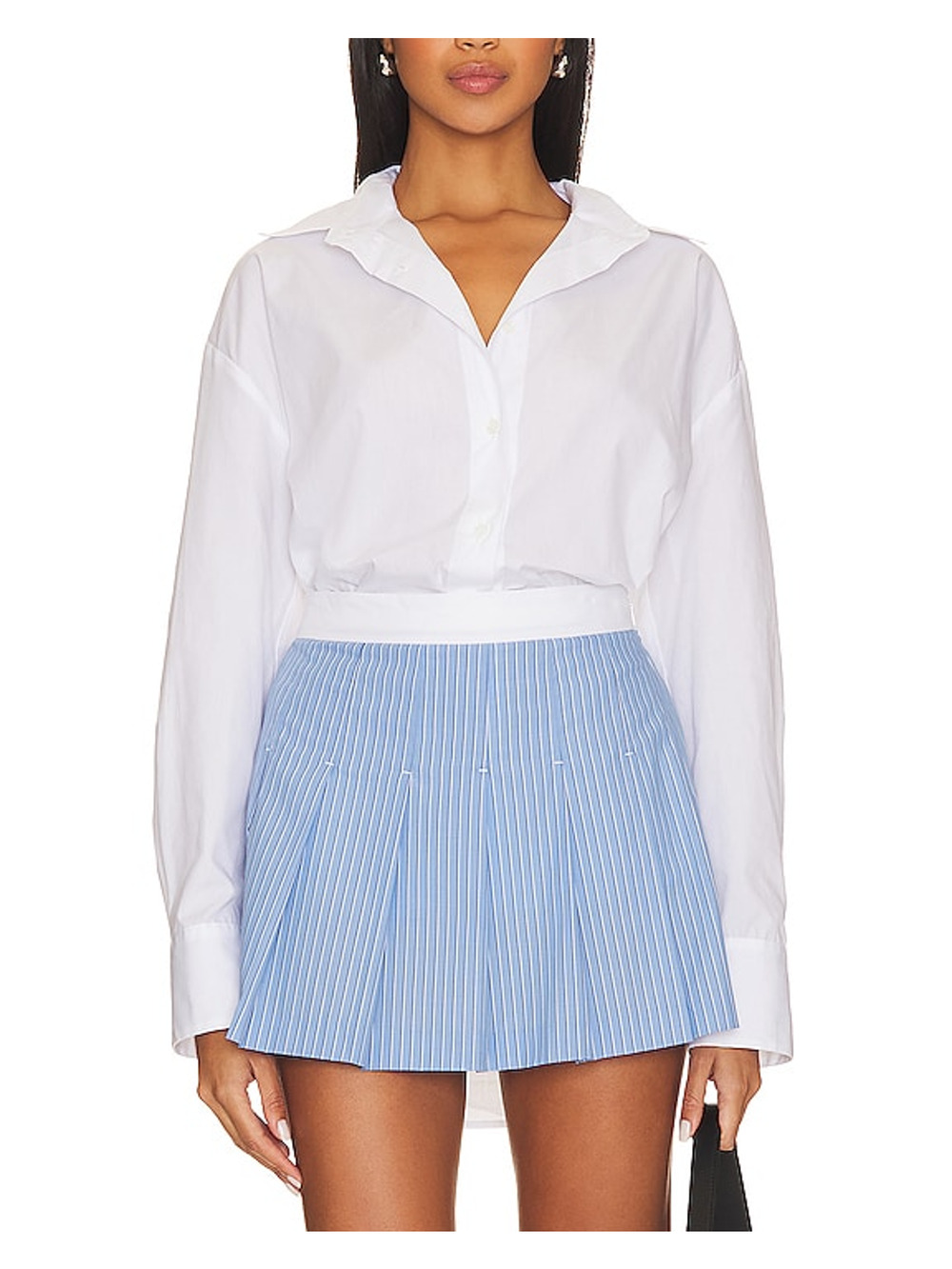 Enza Costa Luxe White Long Sleeve Shirt Size 1